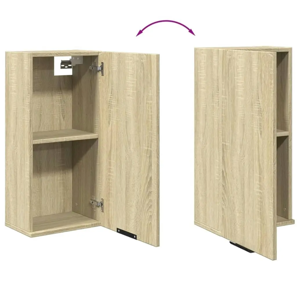 Wall-mounted Bathroom Cabinet Sonoma Oak 32x20x67 cm 849654