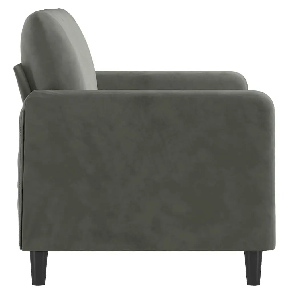 2-Seater Sofa Dark Grey 120 cm Velvet 349034