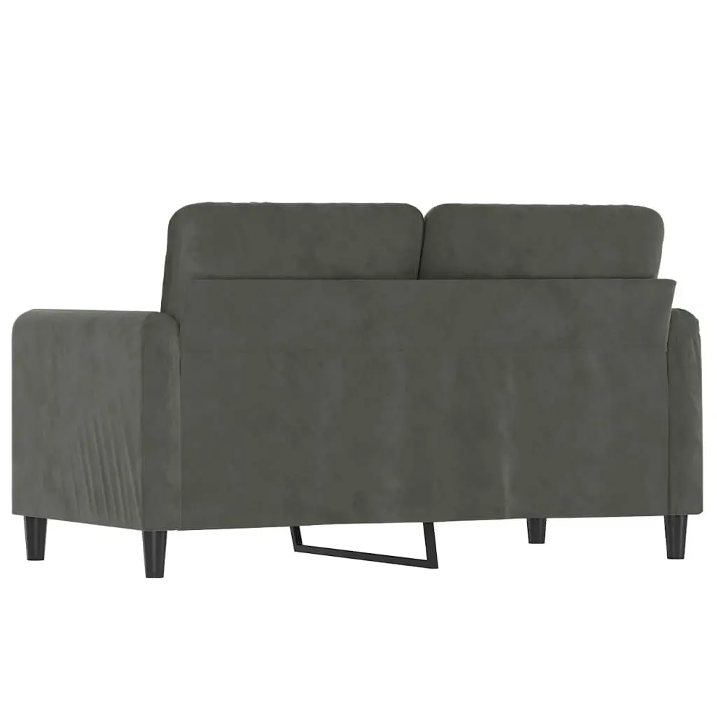 2-Seater Sofa Dark Grey 120 cm Velvet 349034