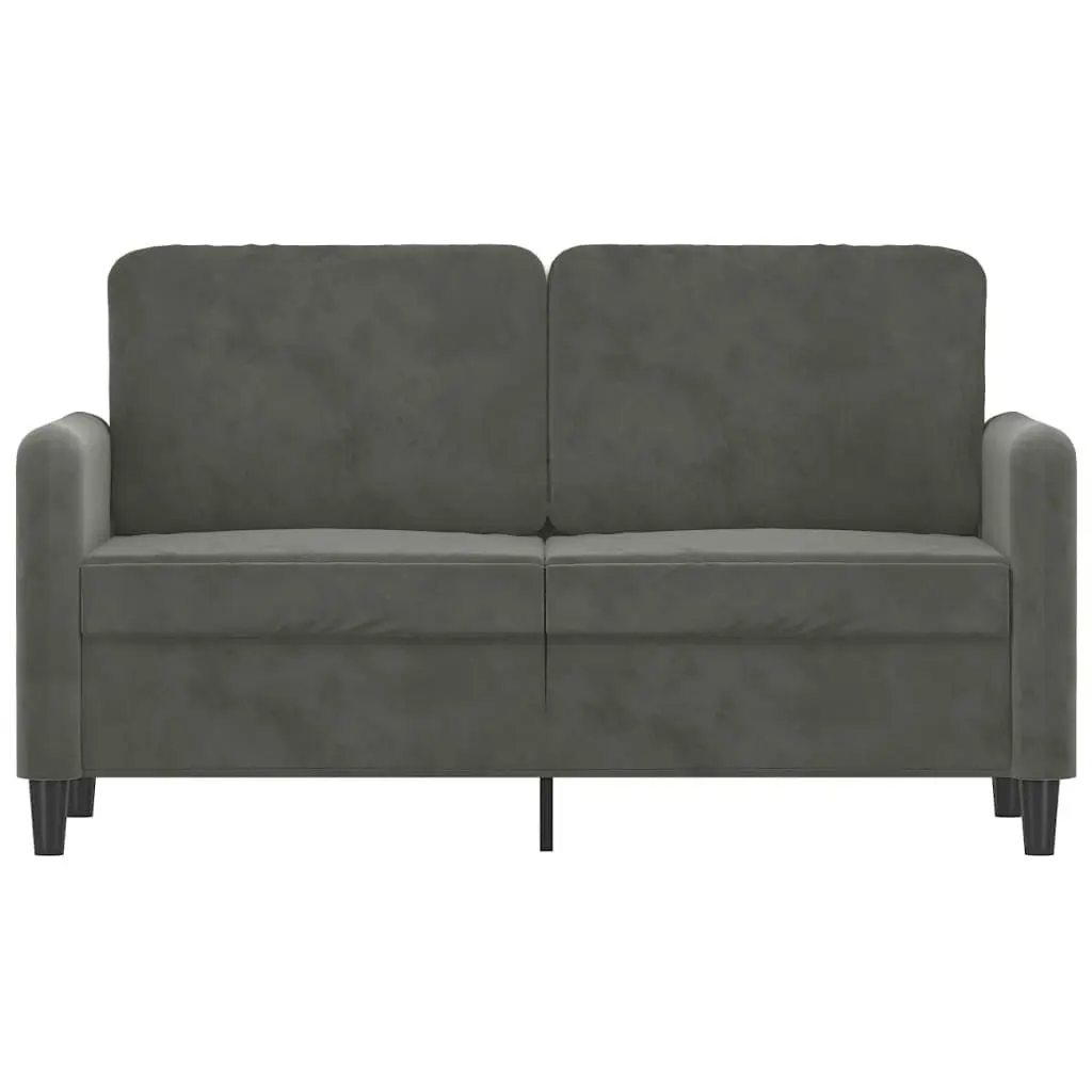 2-Seater Sofa Dark Grey 120 cm Velvet 349034