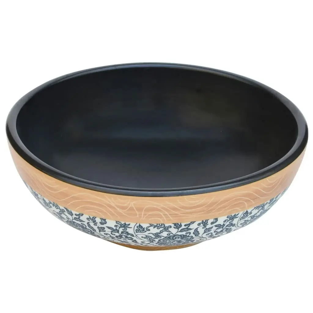 Countertop Basin Multicolour Round Φ41x14 cm Ceramic 155056