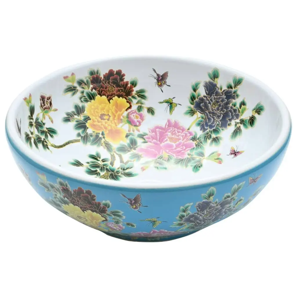 Countertop Basin Multicolour Round Î¦41x14 cm Ceramic 155055