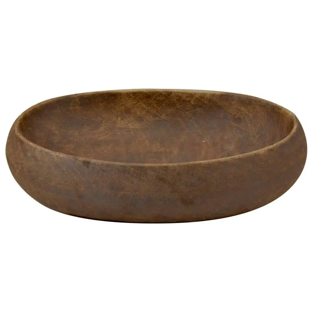 Countertop Basin Brown Oval 59x40x15 cm Ceramic 155084