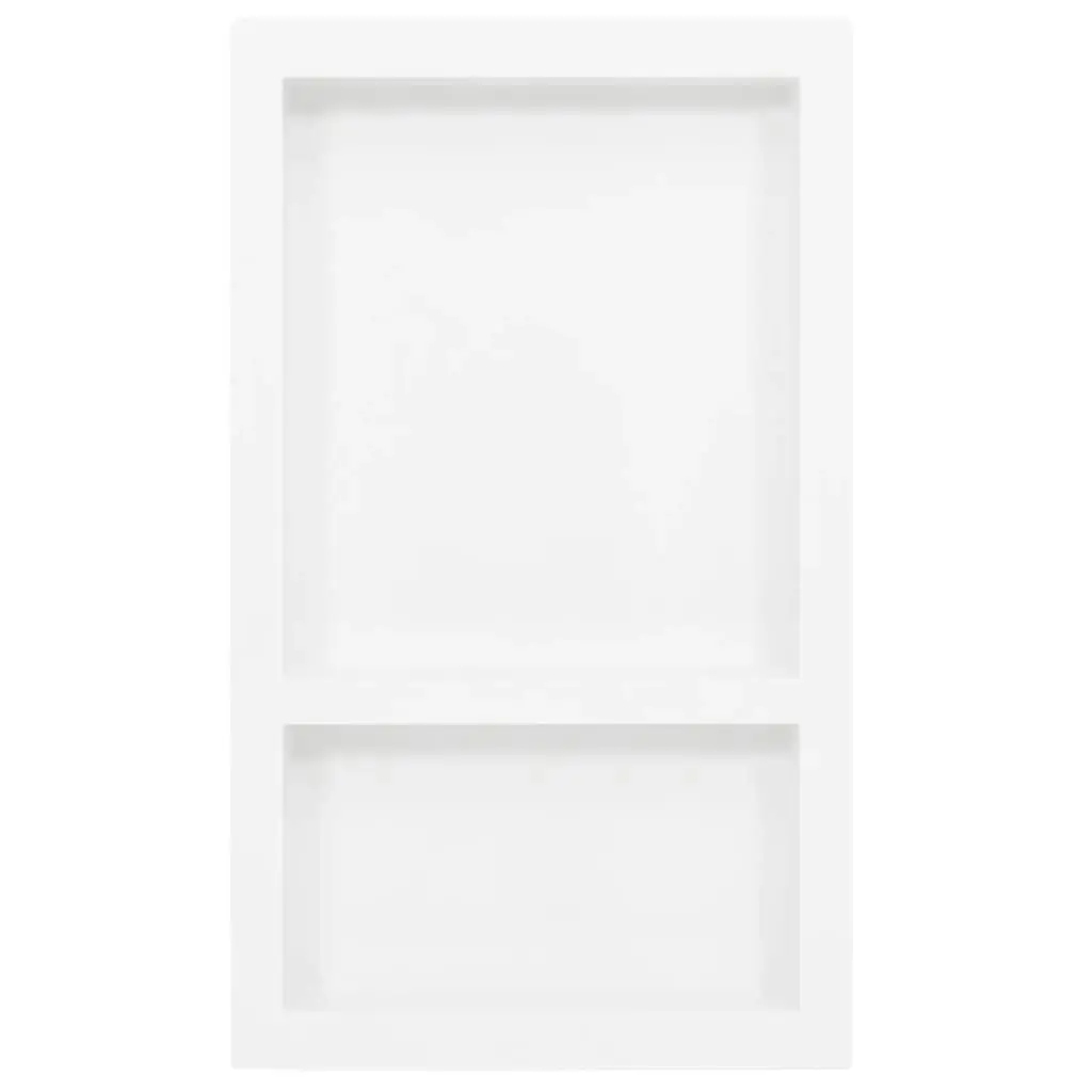 Shower Niche with 2 Compartments High Gloss White 41x69x9 cm 151398