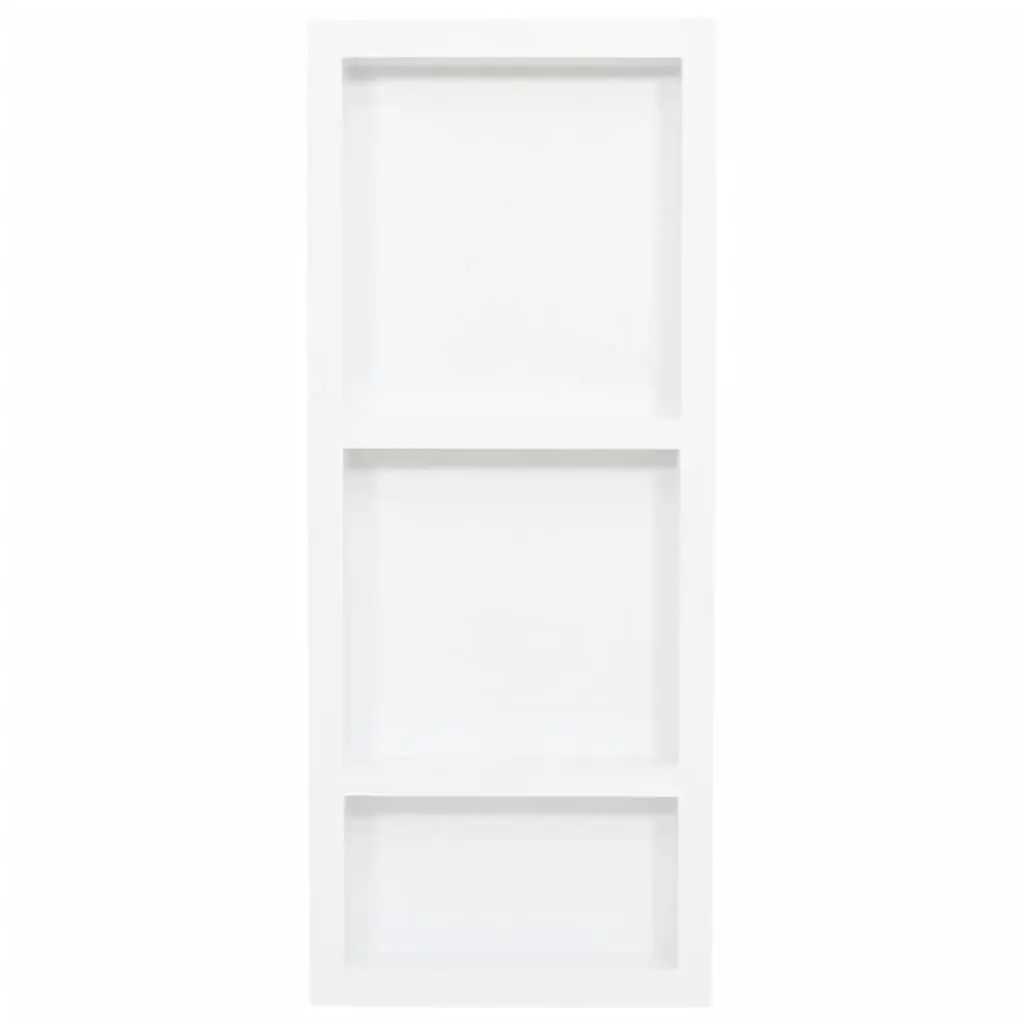 Shower Niche with 3 Compartments Matt White 41x99x9 cm 151399