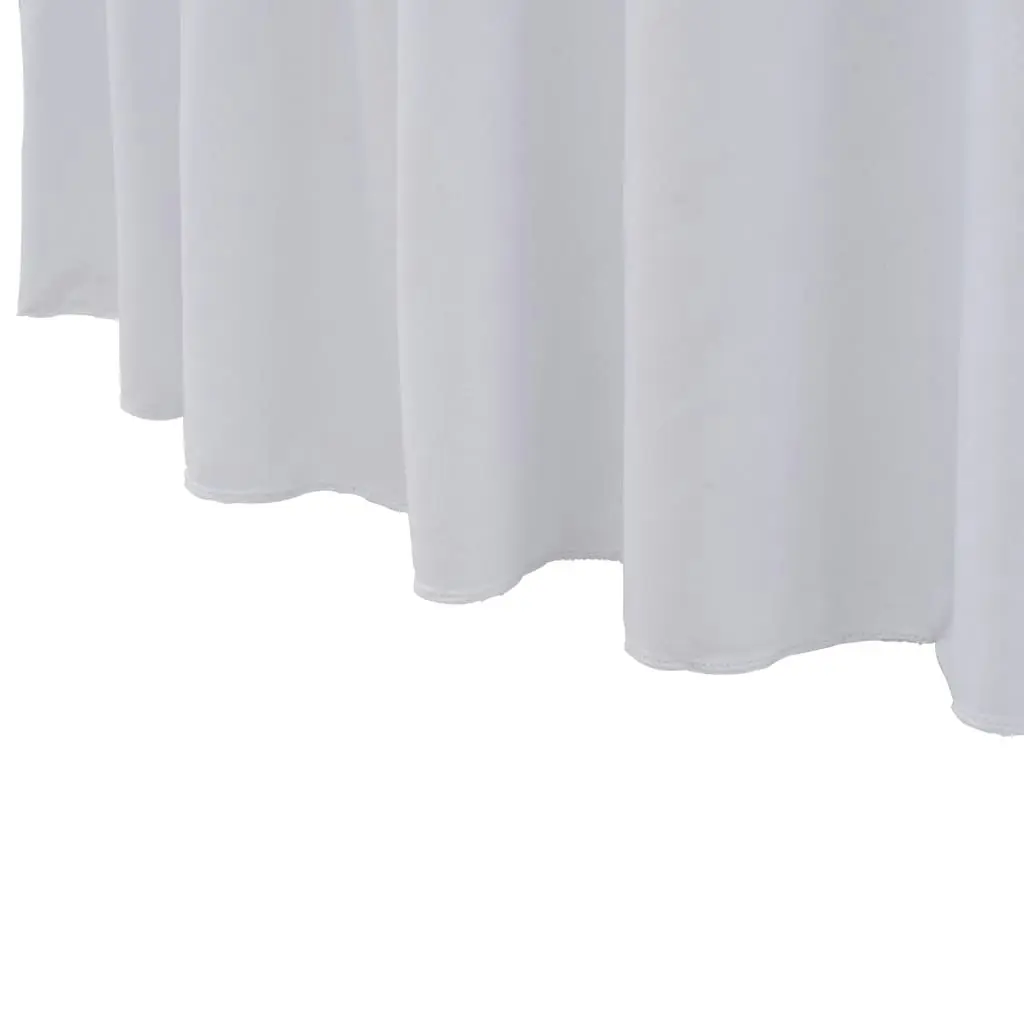 2 pcs Stretch Table Covers with Skirt 180x74 cm White 133583