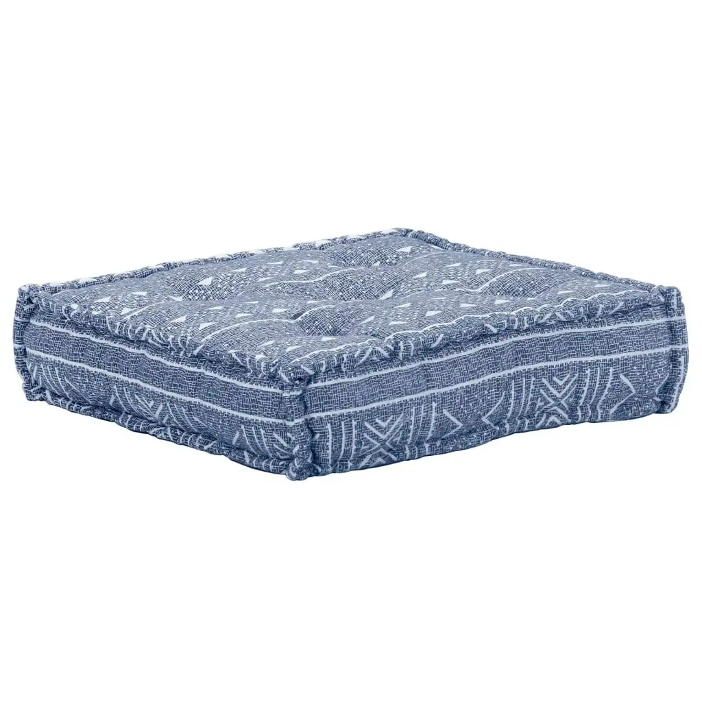 2-Seater Modular Pouffe Indigo Fabric 249408