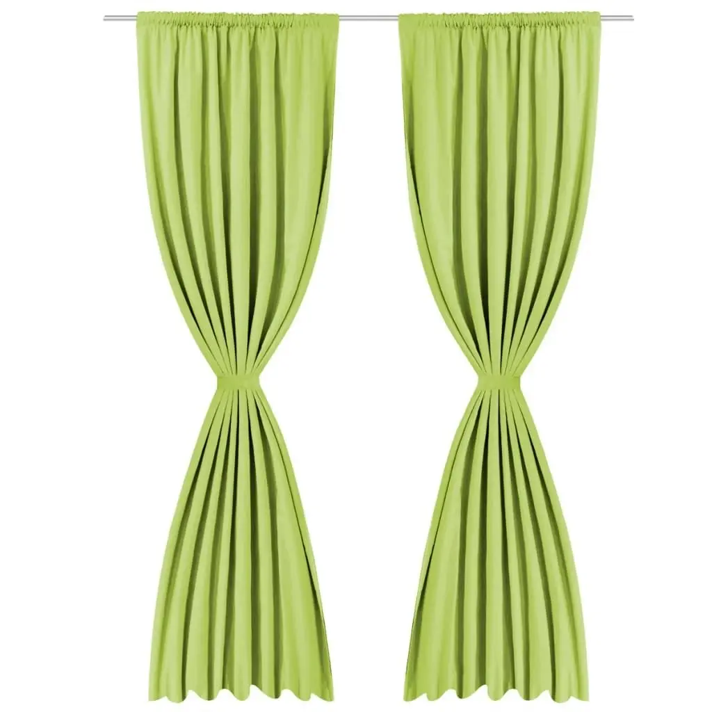 Blackout Curtains 2 pcs Double Layer 140x245 cm Green 132240