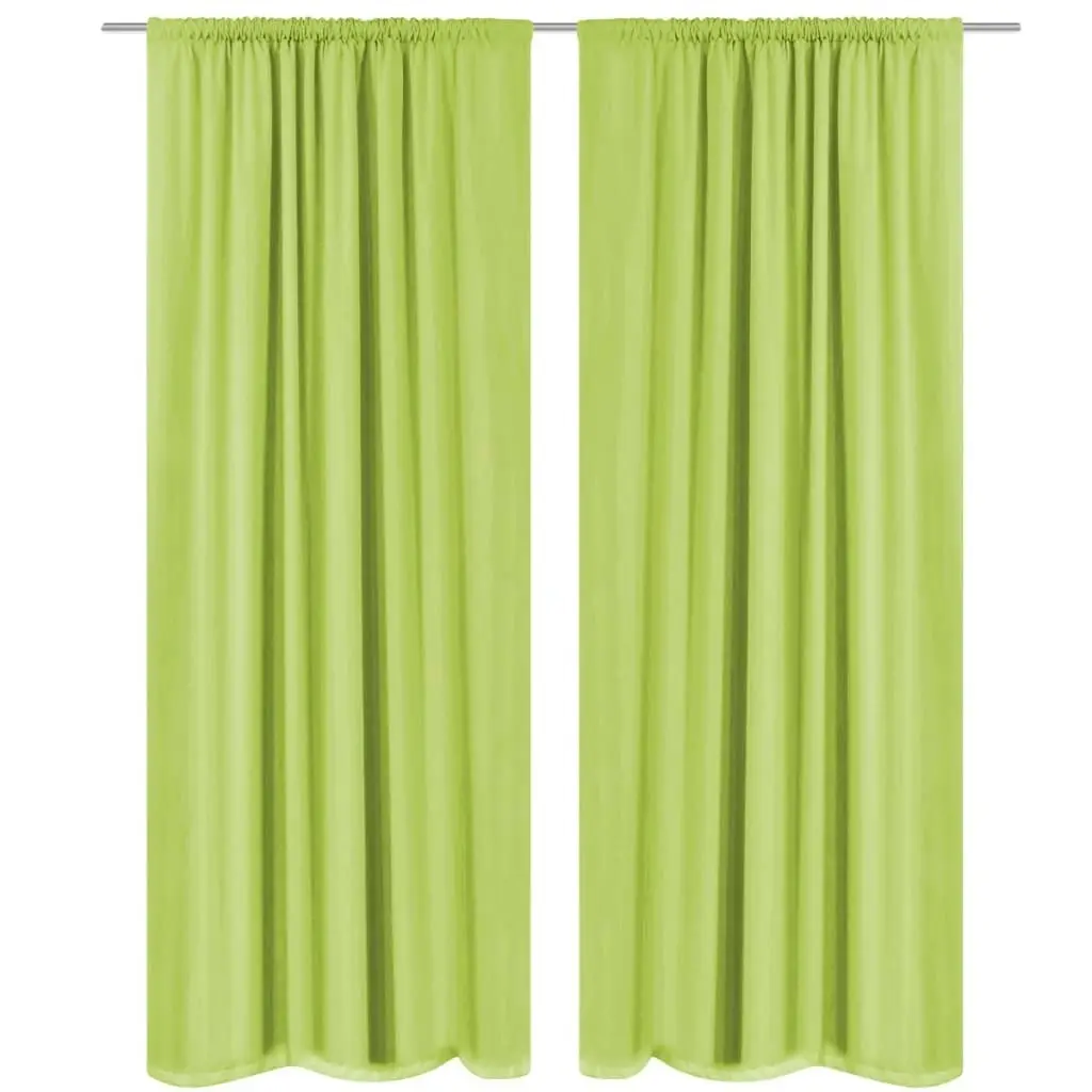 Blackout Curtains 2 pcs Double Layer 140x245 cm Green 132240