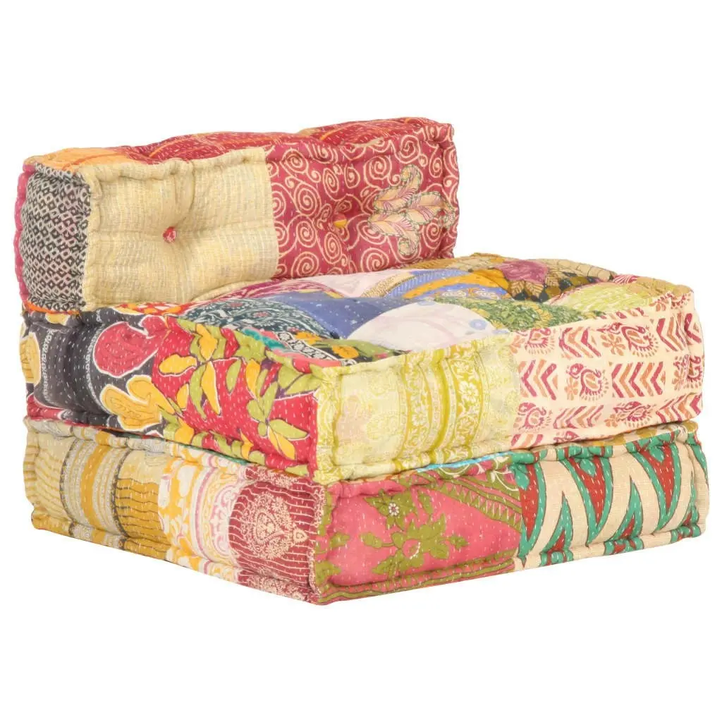 Modular Pouffe Patchwork Fabric 287702