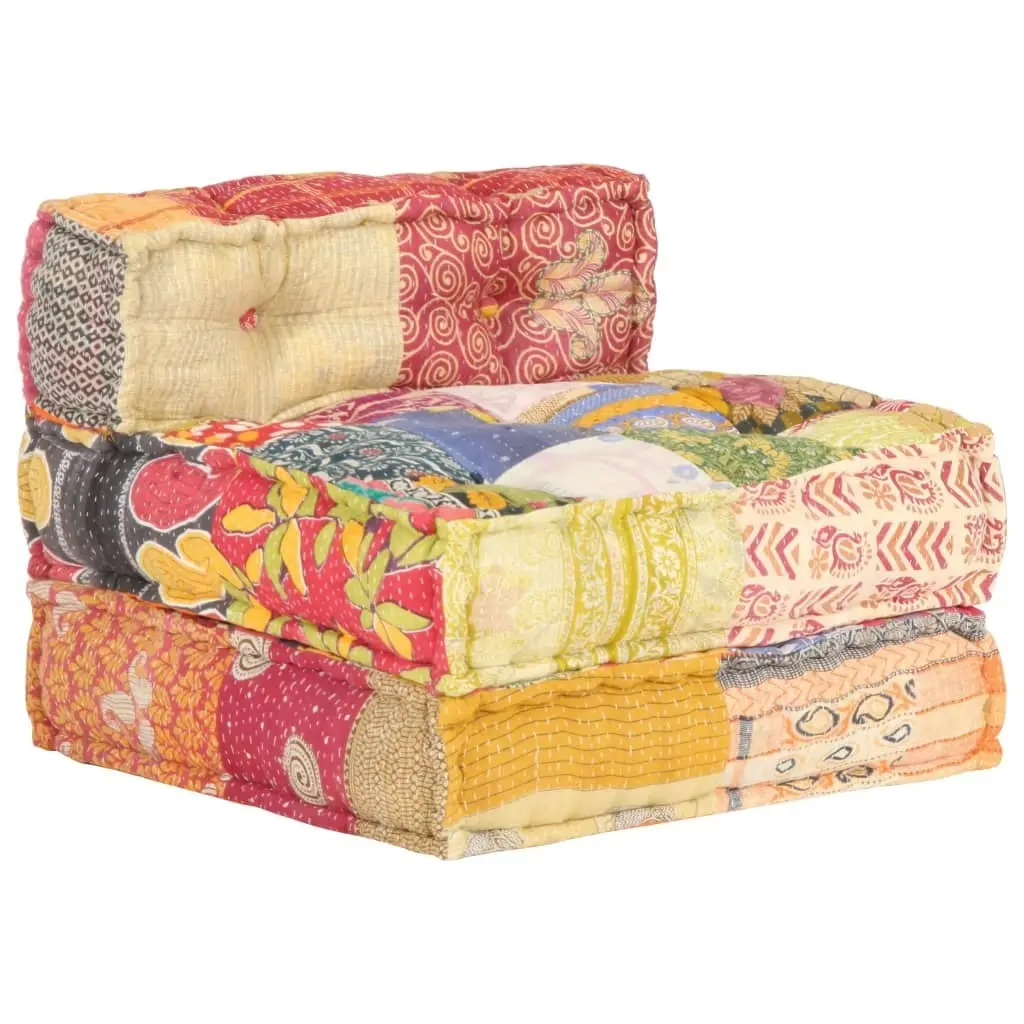 Modular Pouffe Patchwork Fabric 287702