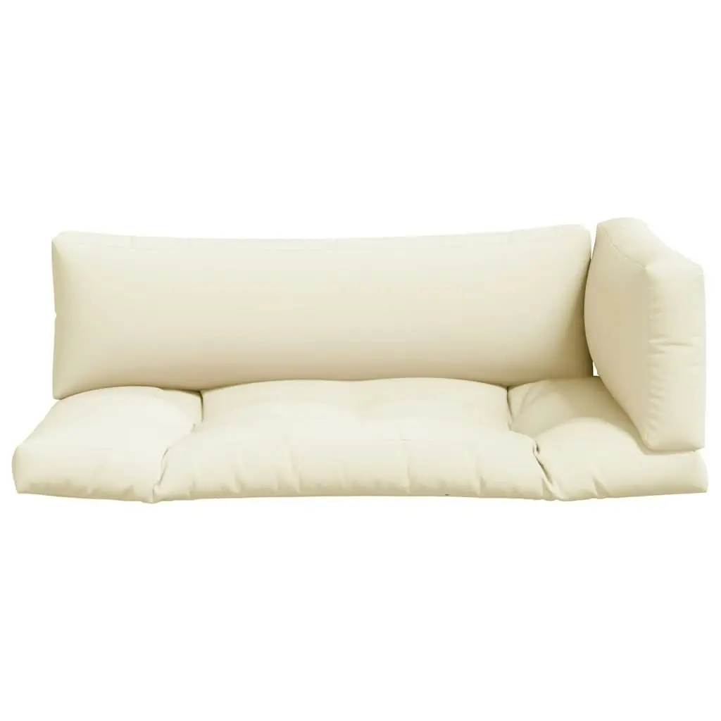 Pallet Cushions 3 pcs Cream Fabric 360946