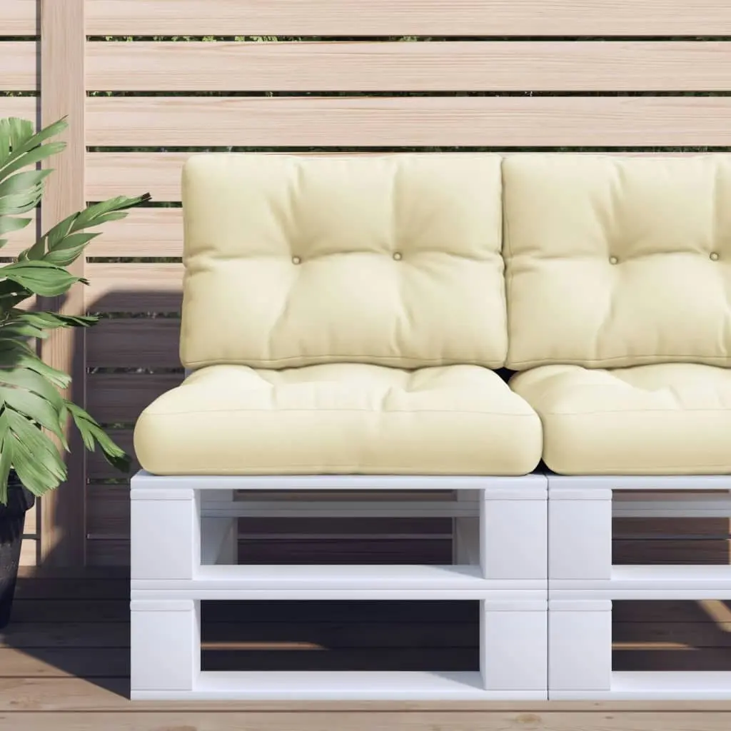 Pallet Cushions 2 pcs Cream Fabric 360647