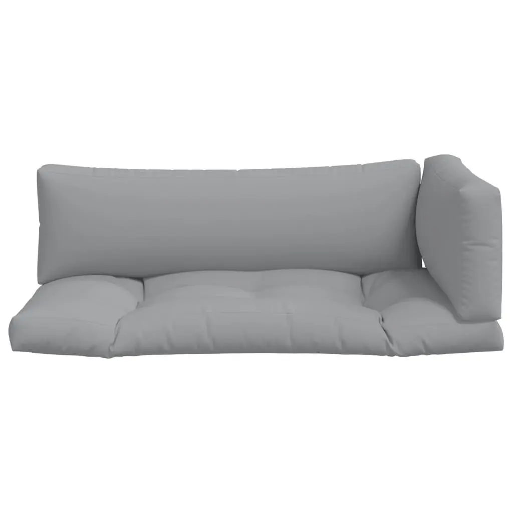 Pallet Cushions 3 pcs Grey Fabric 360945