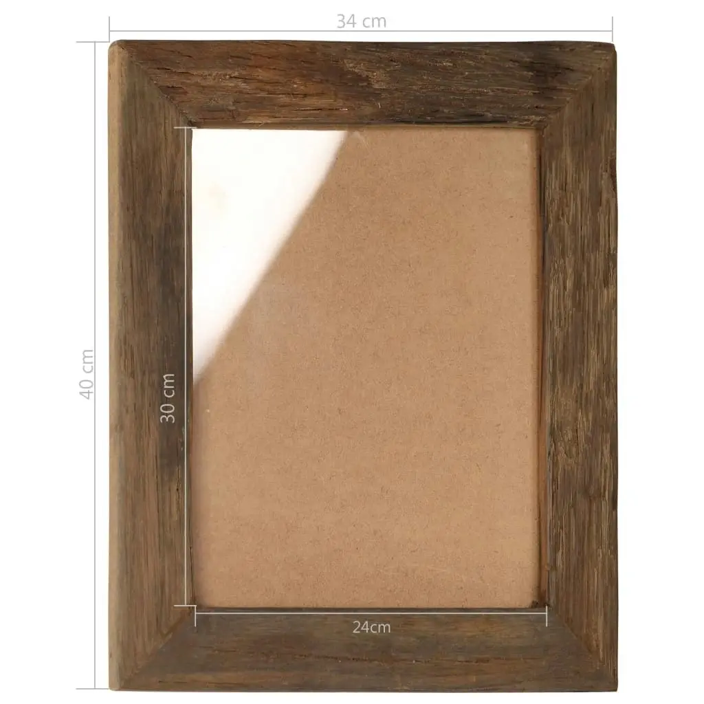 Photo Frames 2 pcs 34x40 cm Solid Reclaimed Wood and Glass 282895