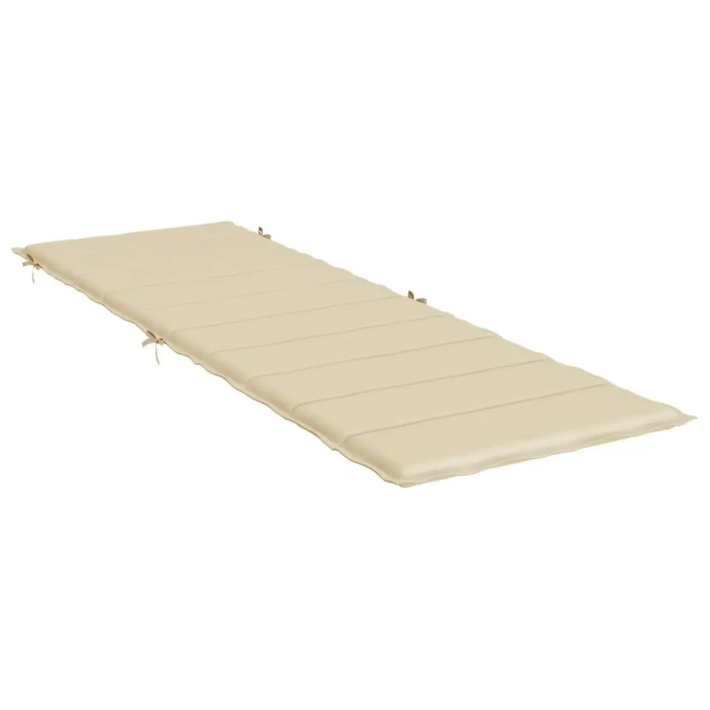 Sun Lounger Cushion Beige 186x58x3cm Oxford Fabric 314161