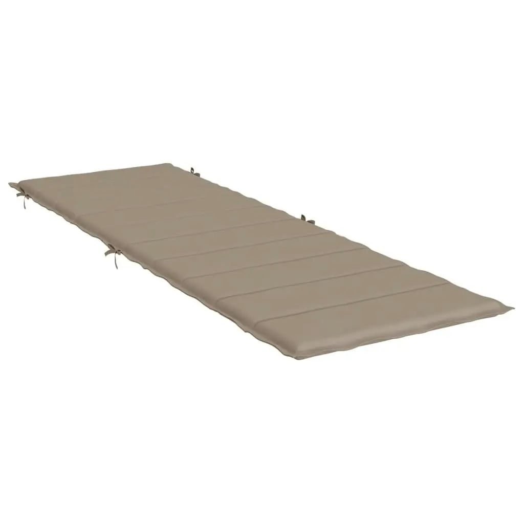 Sun Lounger Cushion Taupe 186x58x3cm Oxford Fabric 314166