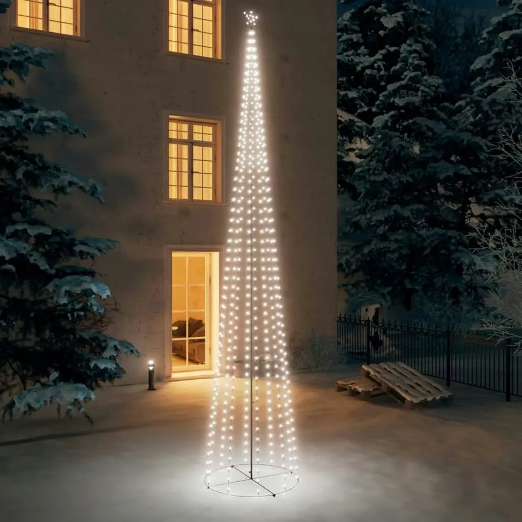 Christmas Cone Tree 752 Cold White LEDs Decoration 160x500 cm 328724