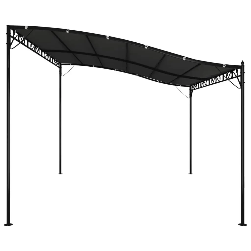 Canopy Anthracite 4x3 m 180 g/mÂ² Fabric and Steel 362395