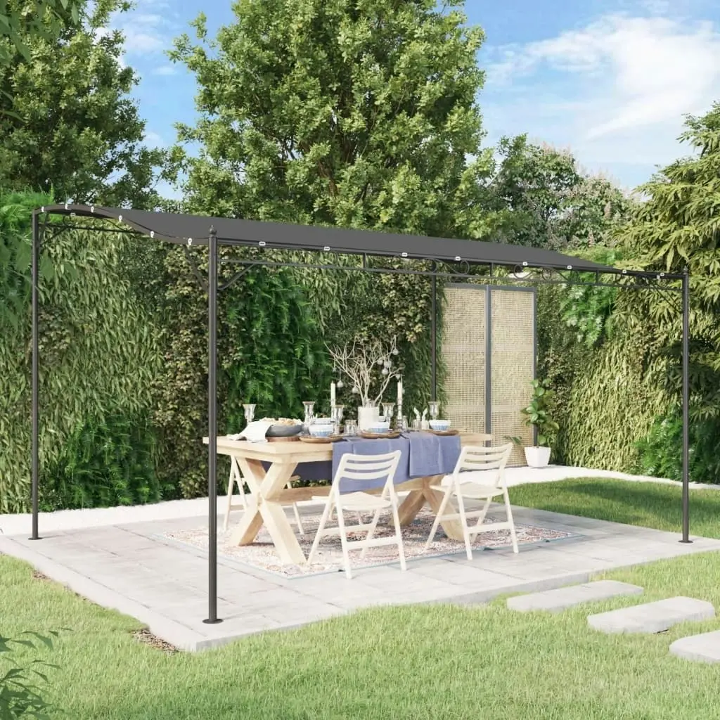 Canopy Anthracite 4x3 m 180 g/mÂ² Fabric and Steel 362395