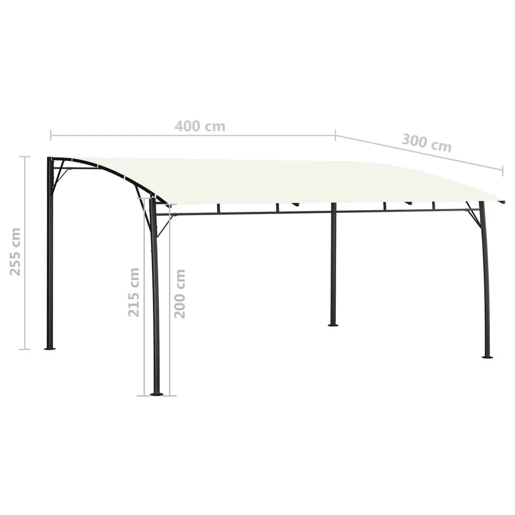 Garden Sunshade Awning 4x3x2.55 m Cream 47976