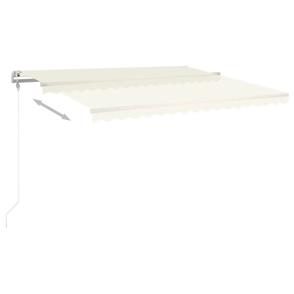 Automatic Retractable Awning 400x300 cm Cream 3095755