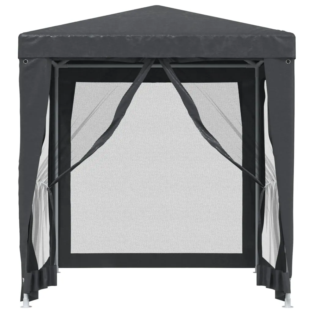 Party Tent with 4 Mesh Sidewalls Anthracite 2x2 m HDPE 319219