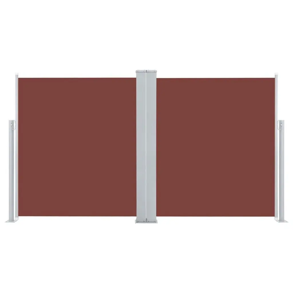 Retractable Side Awning Brown 140x600 cm 48457