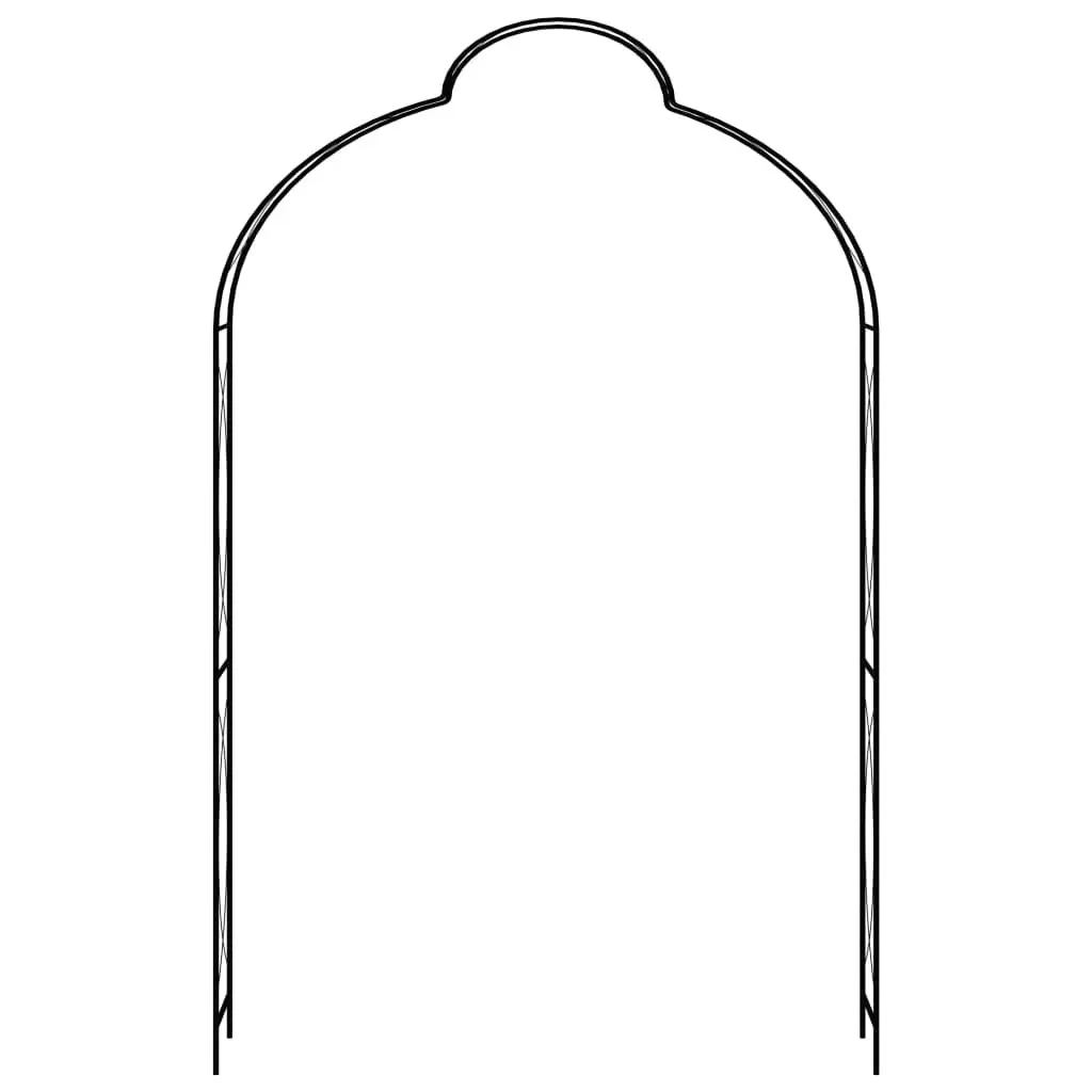 Garden Arch Black 150x34x240 cm Iron 47095