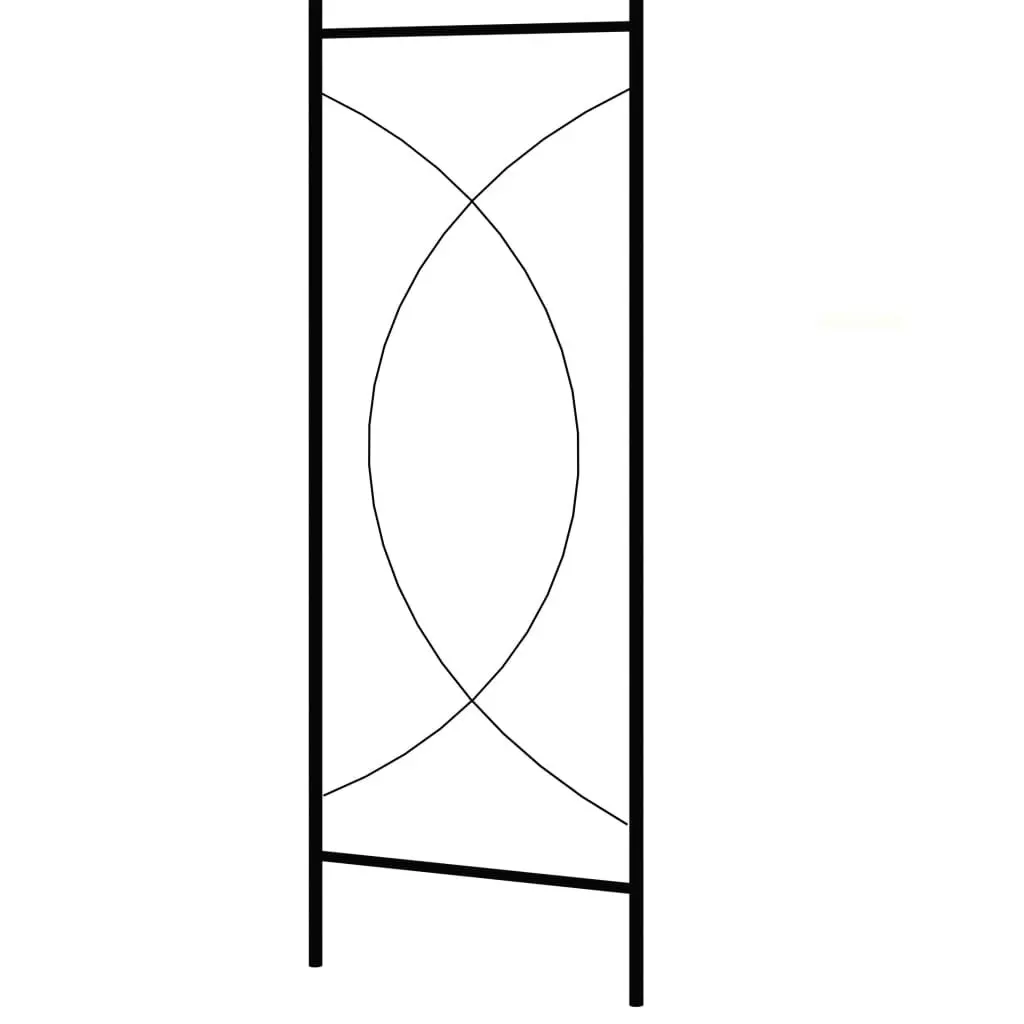 Garden Arch Black 150x34x240 cm Iron 47095