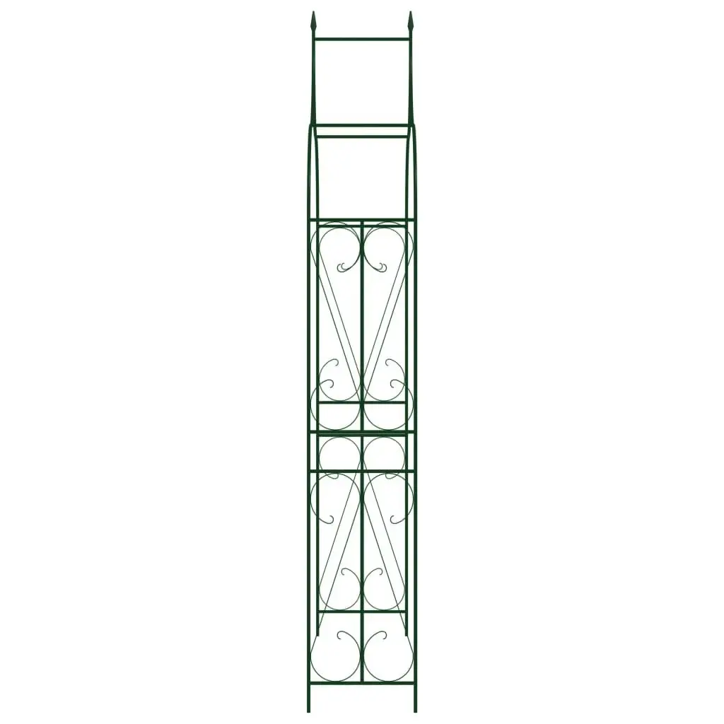 Garden Arch Dark Green 120x38x258 cm Iron 47094