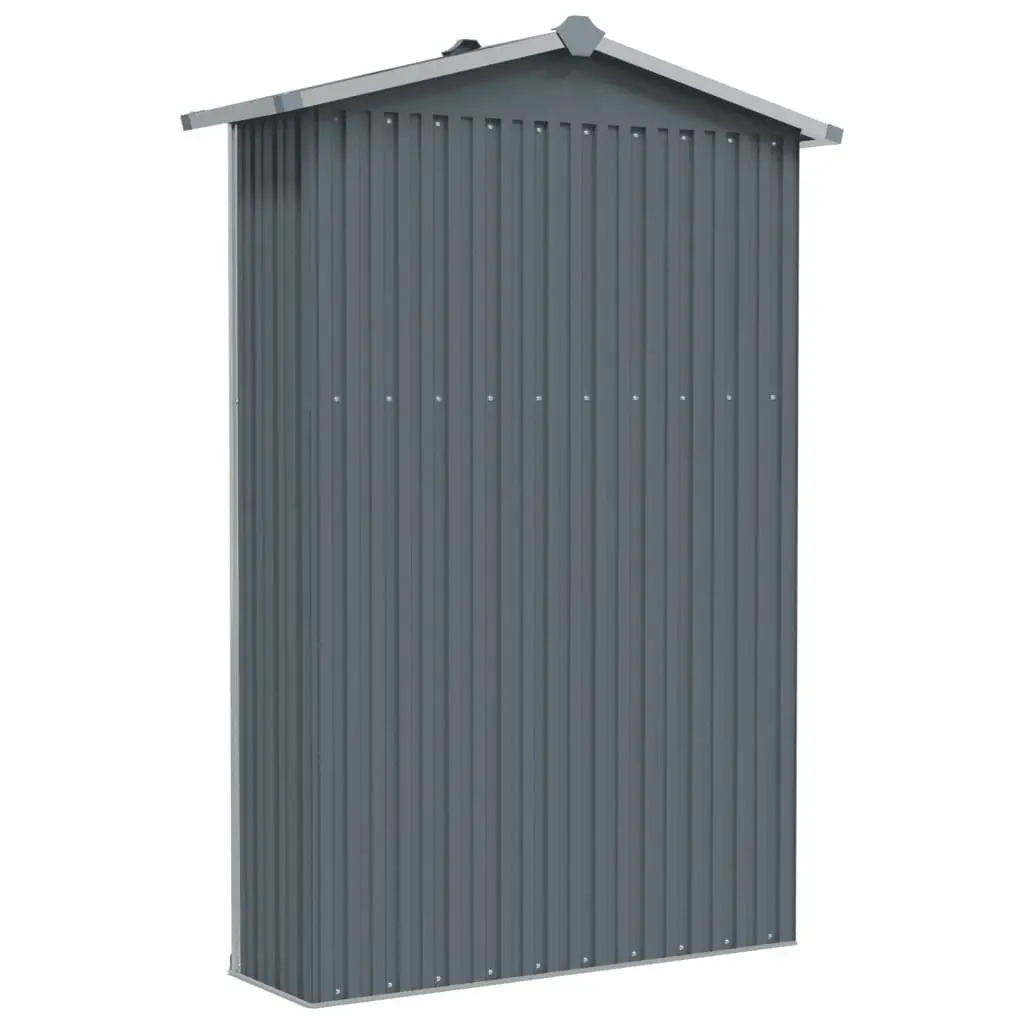 Garden Shed Grey 116x45x175 cm Galvanised Steel 46302