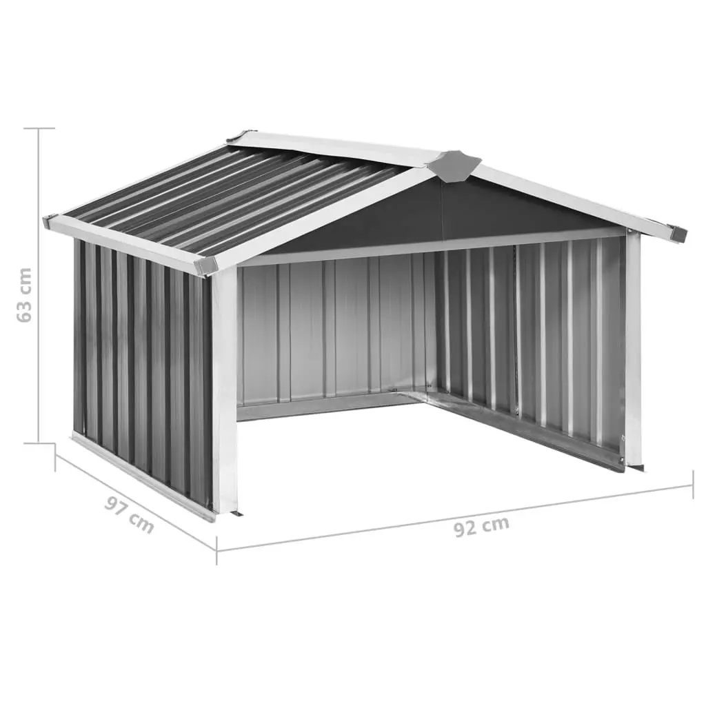 Garden Robot Lawnmower Shed 92x97x63 cm Galvanised Steel Anthracite 150909