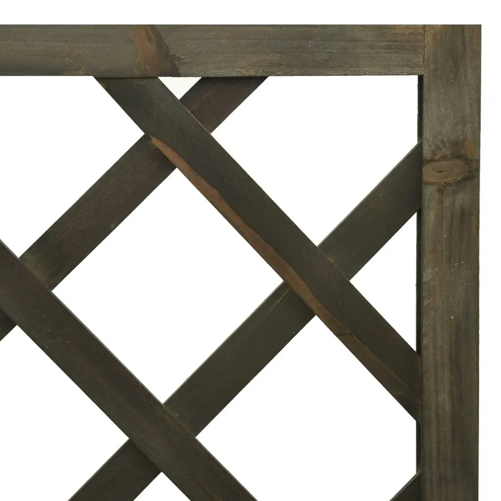 Corner Trellis Grey 50x50x145 cm Solid Firwood 314833