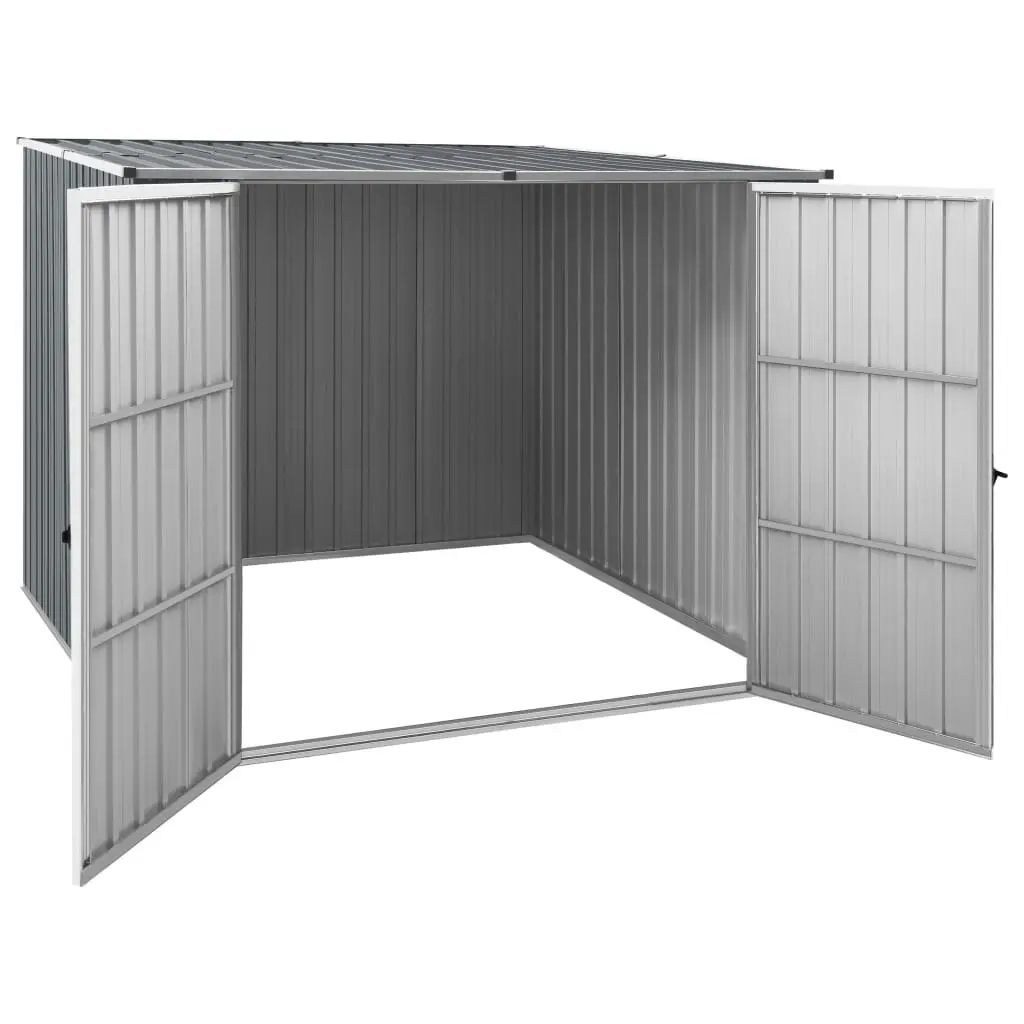 Garden Shed Grey 195x198x159 cm Galvanised Steel 46254