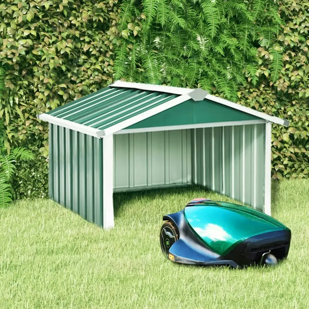 Garden Robot Lawnmower Shed 92x97x63 cm Galvanised Steel Green 150907