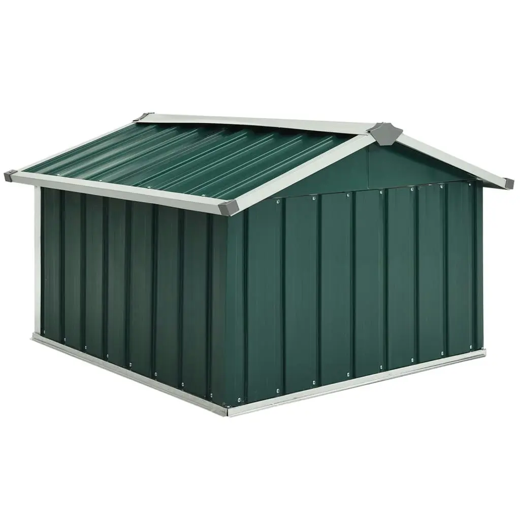 Garden Robot Lawnmower Shed 92x97x63 cm Galvanised Steel Green 150907