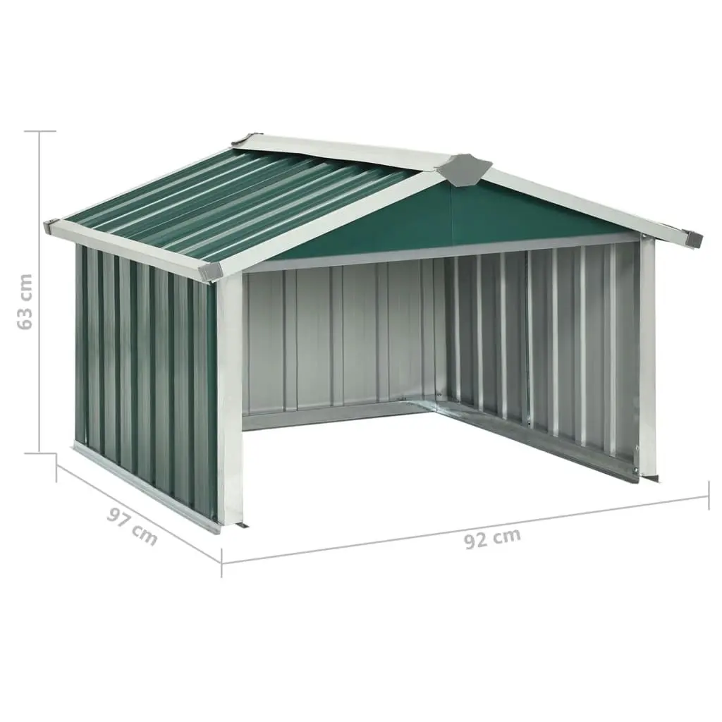 Garden Robot Lawnmower Shed 92x97x63 cm Galvanised Steel Green 150907