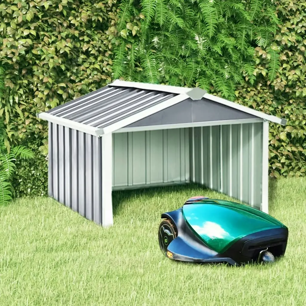 Garden Robot Lawnmower Shed 92x97x63 cm Galvanised Steel Grey 150908