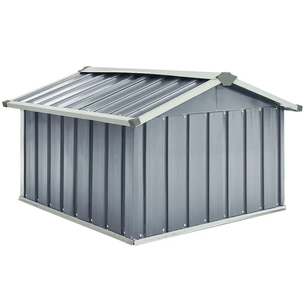 Garden Robot Lawnmower Shed 92x97x63 cm Galvanised Steel Grey 150908