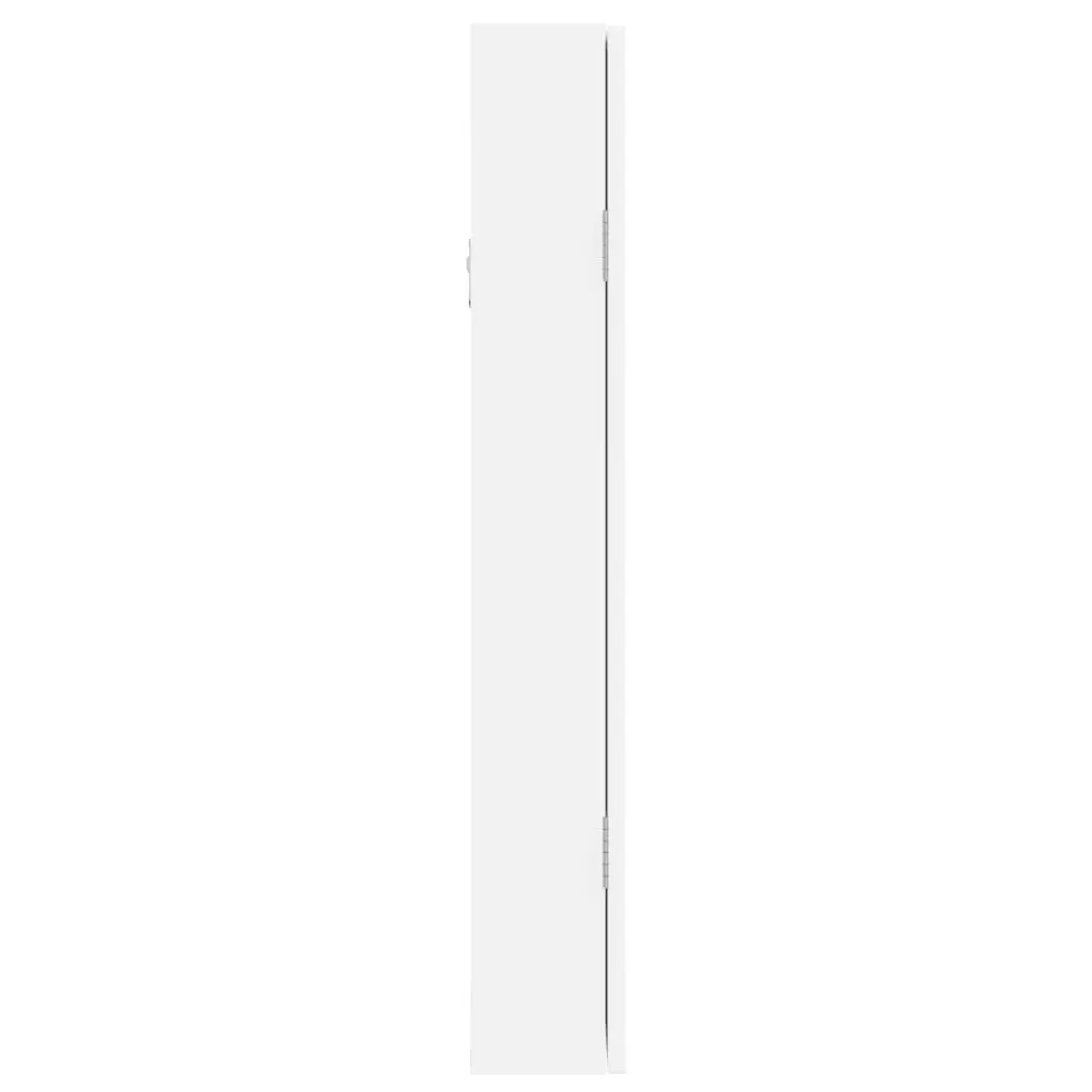 Mirror Jewellery Cabinet Wall Mounted White 37.5x10x67 cm 353220