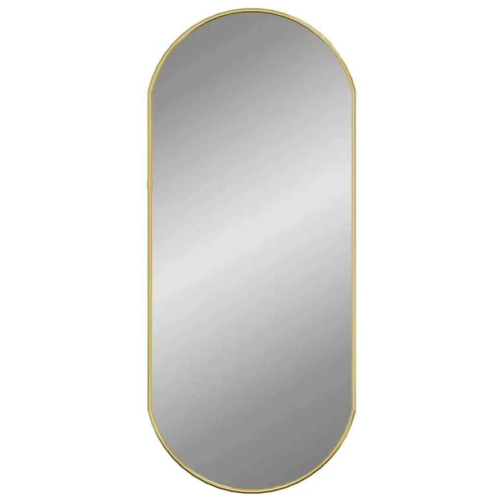 Wall Mirror Gold 70x30 cm Oval 348198