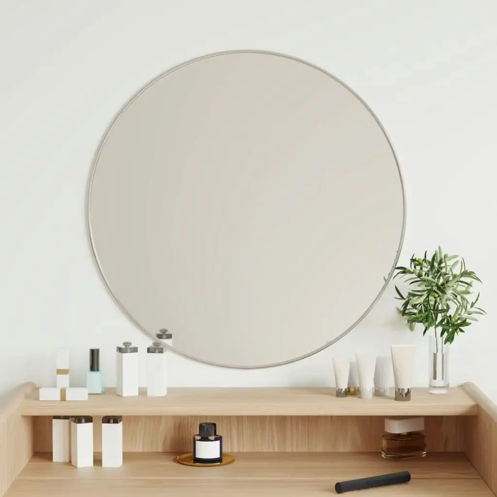 Wall Mirror Silver Ø 60 cm Round 348177