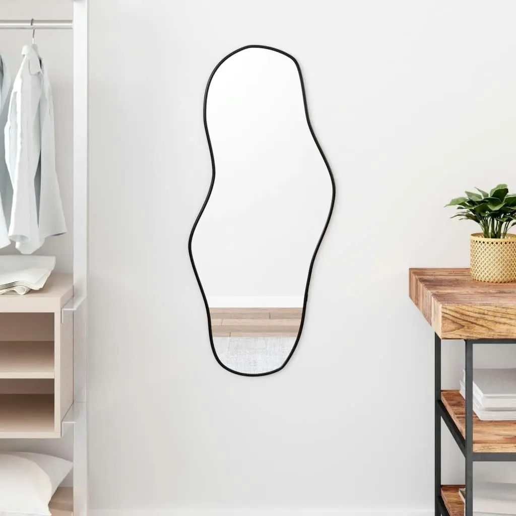 Wall Mirror Black 90x40 cm 348267