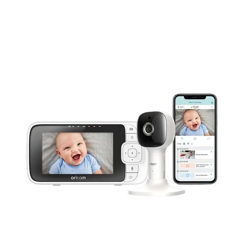 Oricom Bundle - OBH430 4.3" Smart HD Baby Video Monitor AND OBHGPLUS Guardian Plus Wearable Baby Sleep Tracker Soother (OBH430GPLUS)