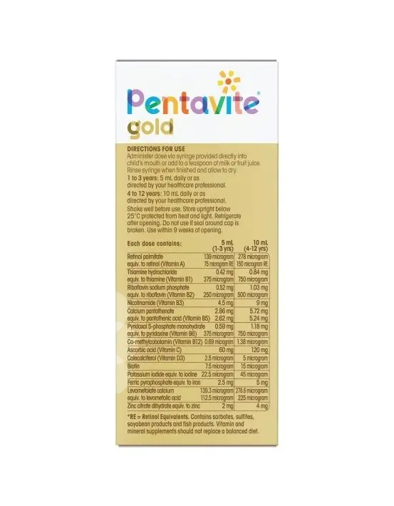 Pentavite Gold Multivitamin + Iron Liquid 200ml