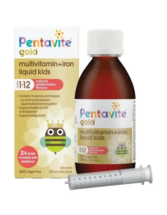 Pentavite Gold Multivitamin + Iron Liquid 200ml