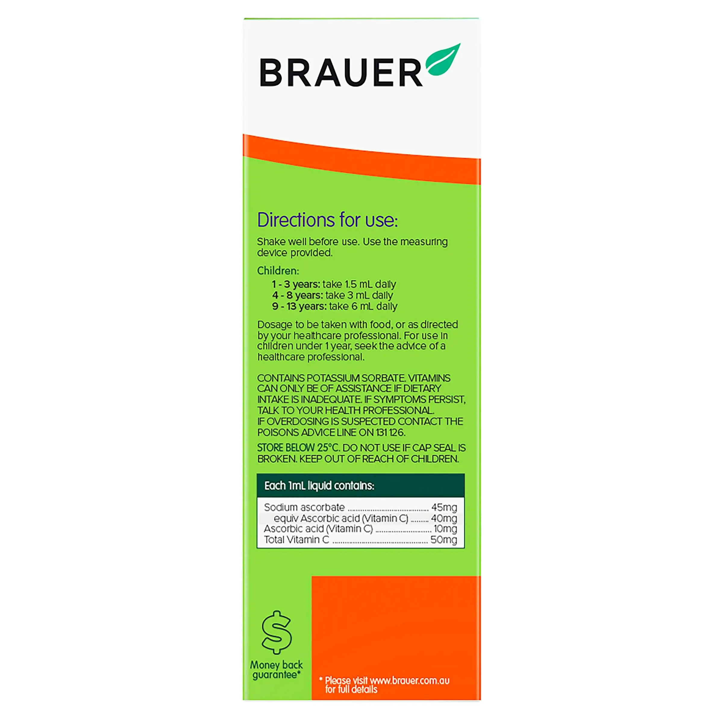 Brauer Baby & Kids Liquid Vitamin C 100mL