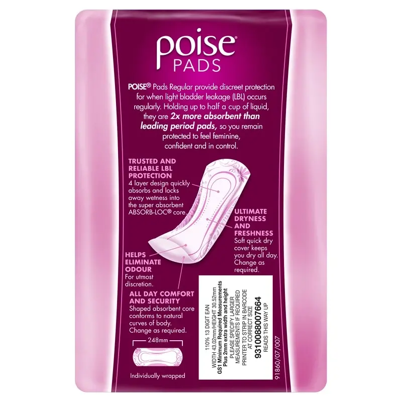 Poise Pads Regular 16 Pack