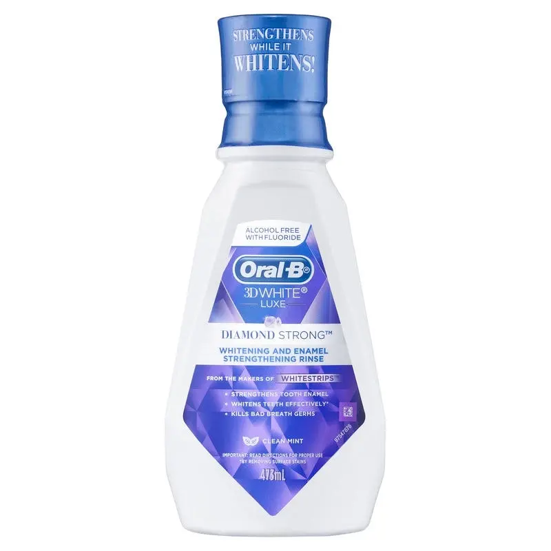 Oral B 3D White Luxe Diamond Strong Clean Mint Mouthwash 473mL